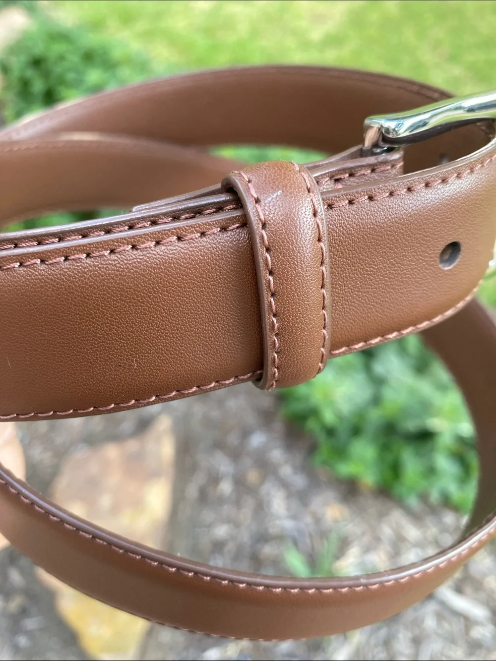 J. Crew Brown 100% Leather  Classic Dress Belt